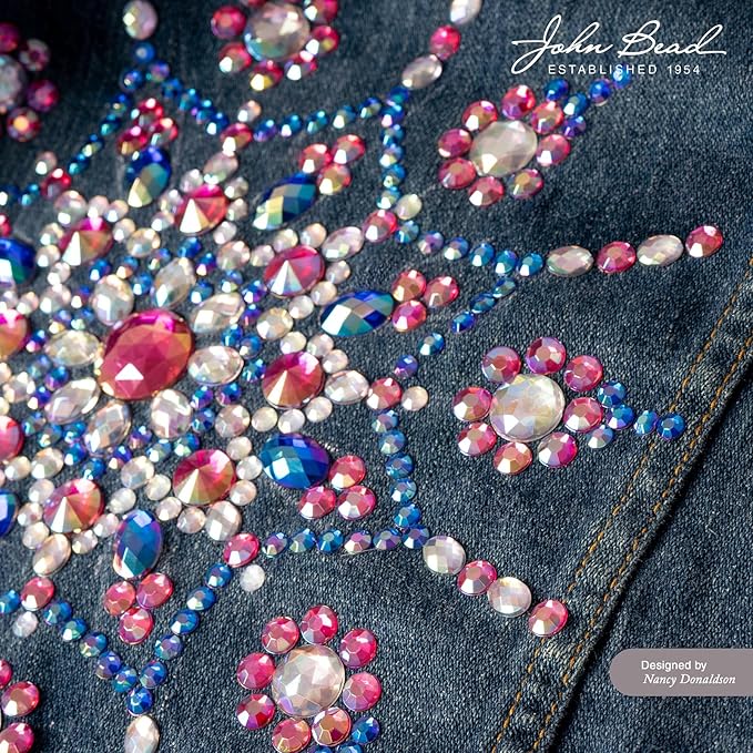 John Bead 2000 Pieces 4mm (SS16), Yellow, Acrylic Round Flat Back Rhinestones for Jewelry Making, DIY Crafts, Nail Art, Face Makeup, Clothes