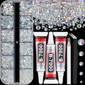 Resin Rhinestones for Crafting with 3Pcs 10ml B7000 Jewelry Glue, 1 Box Transparent AB Flatback Gems Crystals Diamond for Bedazzling Crafts DIY Nail Art Makeup, Gems for Clothing Tumblers Shoes