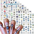 Eyes Nail Art Stickers, Funny Eye Nail Decals 3D Self-Adhesive Nail Art Design, Eyelash Eye Nail Sticker Special Acrylic Nails Supplies for Women Girls Manicure Charms Decoration Nail Decal (8 Sheets)