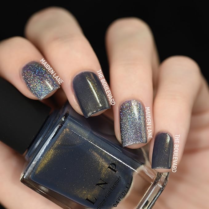 ILNP The Boulevard - Slate Grey Shimmer Nail Polish