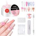 AIJIMEI Solid Builder Gel for Nails 2fl.oz 60ml Clear Hard Gel, Non-Sticky, 3D Sculpting, Nail Extension Flase Nail Thickening Solution (Pink)