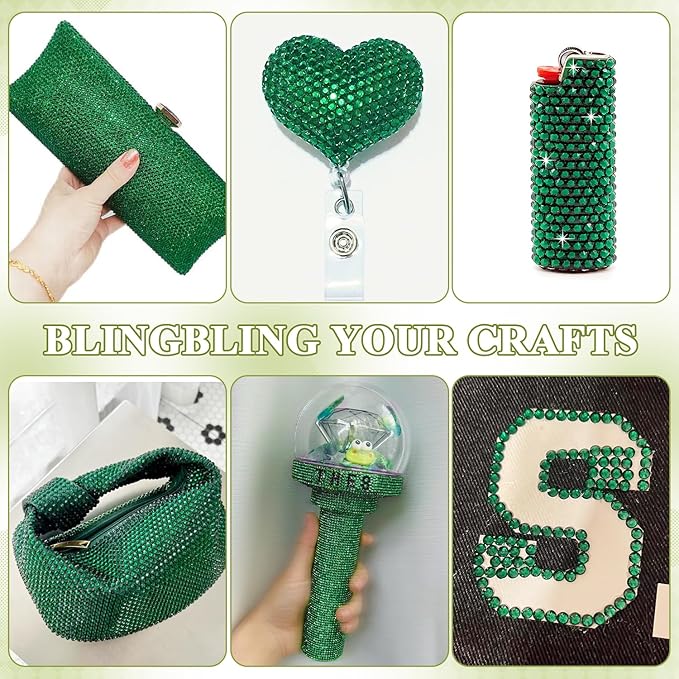 2500PCS SS10/2.8mm Crystal Rhinestones (Emerald Green) with 2Pcs 10ml B7000 Jewelry Glue, Bedazzling Flatback Glass Rhinestones for Crafting, Gems Diomand Charm for Tumbler Shoes Clothing Mug Nail Art