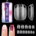 Extra Short Square Nail Tips:240PCS Soft False Nail Gel Tips Full Cover Acrylic Clear Fake Press On Nails for Extensions Women Manicure DIY 12 Sizes