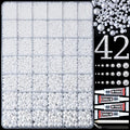 42000 Pcs Flat Back Pearls for Crafting with B7000 Glue White Half Pearls Beads for Jewelry Making Crafts Nails Clothes Shoes Hair Graduation Cap Decorations Cup DIY 2/3/4/5/6/8/10mm