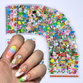 30 Sheets Easter Nail Stickers Cute Bow Chick Carrot Rabbit Nail Art Stickers Flower Tree Easter Egg Nail Decals 3D Self-Adhesive Cartoon Bunny Nail Art Decals for Women Holiday Nail Designs