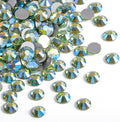 Beadsland 576pcs Flat Back Crystal Rhinestones Round Gems for Nail Art and Craft Glue Fix, Peridot AB, SS30,6.3-6.5mm