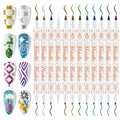 12 Color Double-Ended Nail Art Pens Set, EBANKU 3D Nail Polish Pens Quick Drying Acrylic Paint Nail Art Markers Drawing Painting Liner Nail DIY for Christmas Party