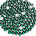 288pcs Flat Back Rhinestones Glitter Round Crystal Gems Glass Rhinestones for Crafts Nail Art Clothes Shoes DIY Decorations, Emerald, SS30, 6.3-6.5mm