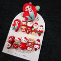 10Pcs(1Pack) Handmade Press On Nails 3D Flower Nails Cute Catoon Mochi Nails for Women Party Holiday Daily Wear Size M