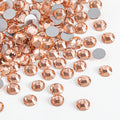 Beadsland 576pcs Flat Back Crystal Rhinestones Round Gems for Nail Art and Craft Glue Fix, Champagne, SS30,6.3-6.5mm
