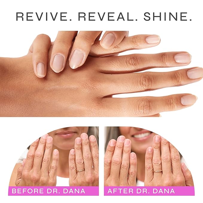 Dr. Dana Nail Repair Kit for Damaged Nails – Strengthening & Exfoliating Treatment with Glycolic Acid, Nail Primer, Hydrator & Priming Wand for Shiny, Healthy Nails, Halal Certified Nail Care Kit