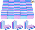 50 Pcs Sponge Nail Buffers,100/180 Grit Mini Nail Files,Mini Buffer Block Nail File for Acrylic & Natural Nails,Double-Sided Buffing Blocks for Manicure & Pedicure,Salon & Home Use(Purpel-Blue)