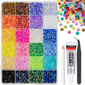 Resin Rhinestones Flatback Stones Jelly Gems Diamonds 24 Color 3800pcs 5mm SS20 Colorful AB Rhinestones Charms for Nails Eyes Face Makeup Bedazzling Crafting Tumblers Bottles Crafts Clothes