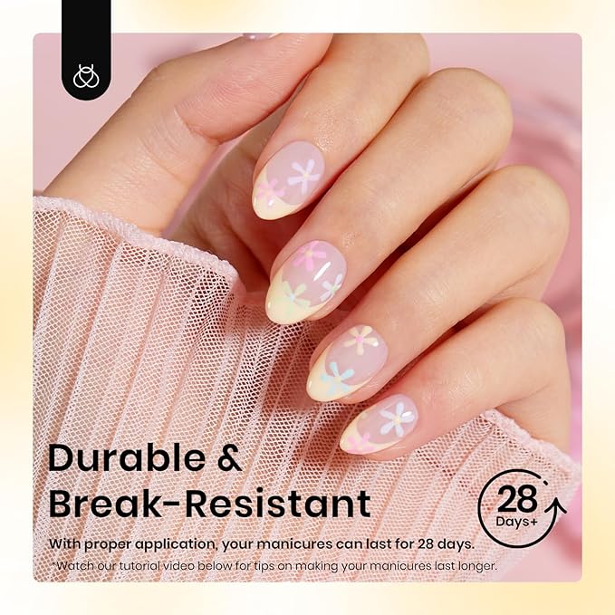 Beetles Gel Nail Tips Almond, Extra Short 288Pcs 12 Sizes Etch-X Full Cover Soft Acrylic False Nail Tips Almond Shape Easy DIY Nail Extension Art Salon Gift for Women