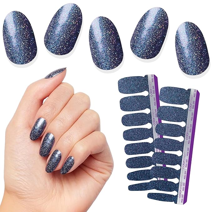 Color Street Dark Nebula Shimmer Nail Strips
