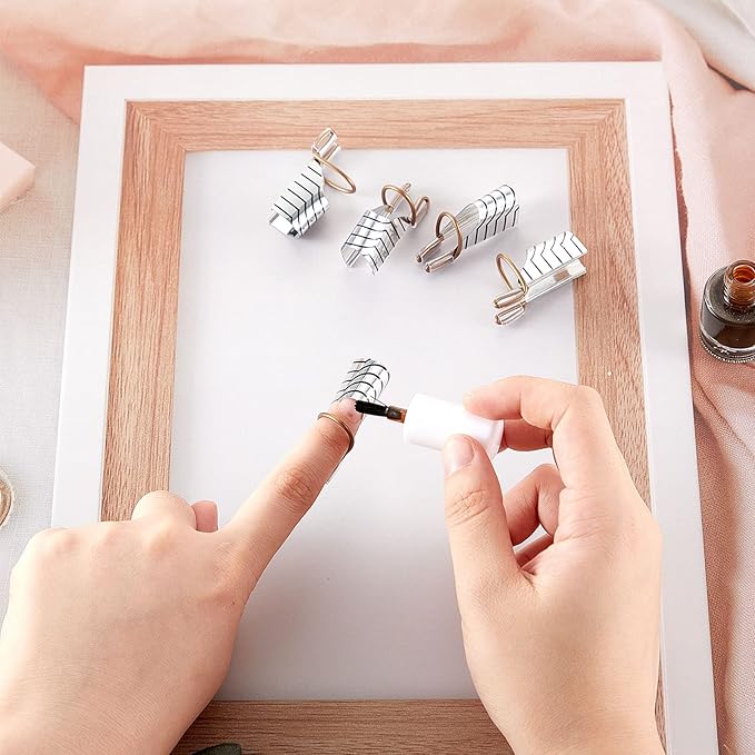 20 Pieces Reusable Nail Extension Forms Guide Protector Nail Tips Acrylic UV Gel Protector for Salon Home Supply(Silver)
