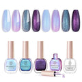 AZUREBEAUTY Holographic Nail Polish Set, 4 Chameleon Colors Purple Pink for DIY Nail Art, Glossy Finish, Ideal Gift for Women