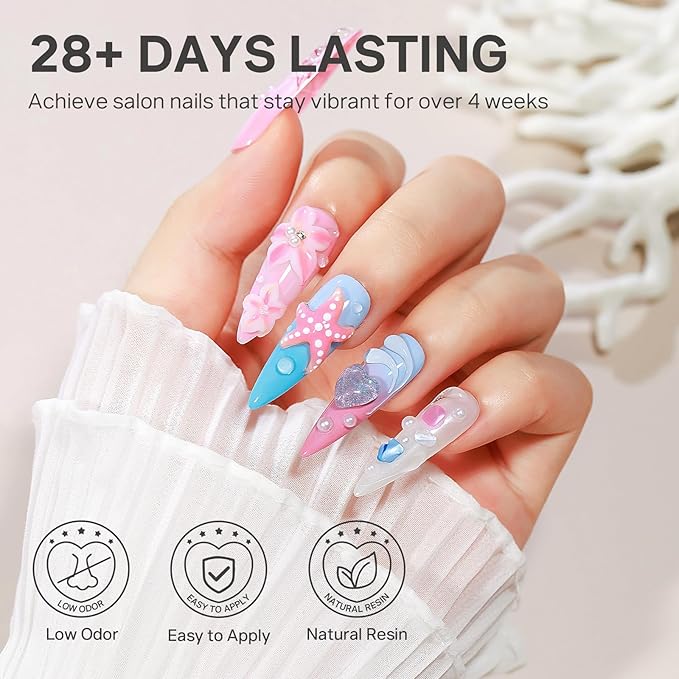 MIZHSE 30g 3D Gel Nail Art Clear Sculpting Gel Non-Sticky Molding Gels for Nails Sculpting U V LED Soak Off Gels Polish with Nail Art Pen Nail Design Home Manicure