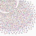 2000PCS SS16/4mm Crystal Rhinestones (Transparent AB), Bedazzling Flatback Glass Rhinestones for Crafting, Gems Diomand Charm for Tumbler Shoes Clothing Mug Nail Art