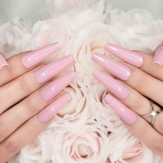 Nail Gel-X Natural Coffin X-Large Tips Set - NeVi USA Premium Quality, 360 Tips in 12 Sizes - Complete DIY Nail Extension Kit | No Size 00 Included #10&11 are in the same section #10