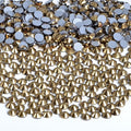 Bymitel Hotfix Crystal Rhinestones Round Gems Iron on DIY Jewelry Making Flat Back for Crafts,Aurum, 1.3mm(SS3/2880pcs)