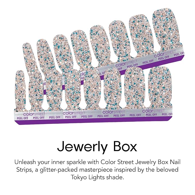 Color Street Jewelry Box Glitter Nail Strips
