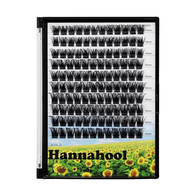10Rows,Large Pack Grafting Mixed 10-12-14-16mm/14-16-18mm/12-14-16mm Wide Stem Cluster Eyelashes D Curl Individual False Eyelashes Home DIY Eye Lashes Extensions (mixed 14-16-18mm)