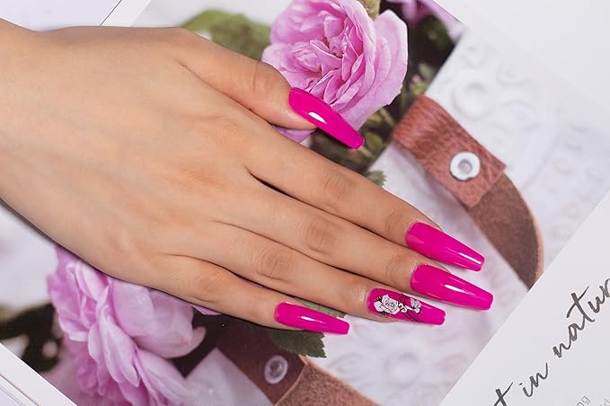 20 PCS Gel Nail Set, 15 Colors Gel Polish Set Neon Bright Pink Blue Red Purple Shades, with Gold Silver Glitter and Glossy Matte Top Coat, Base Coat, for Women Gift Kit
