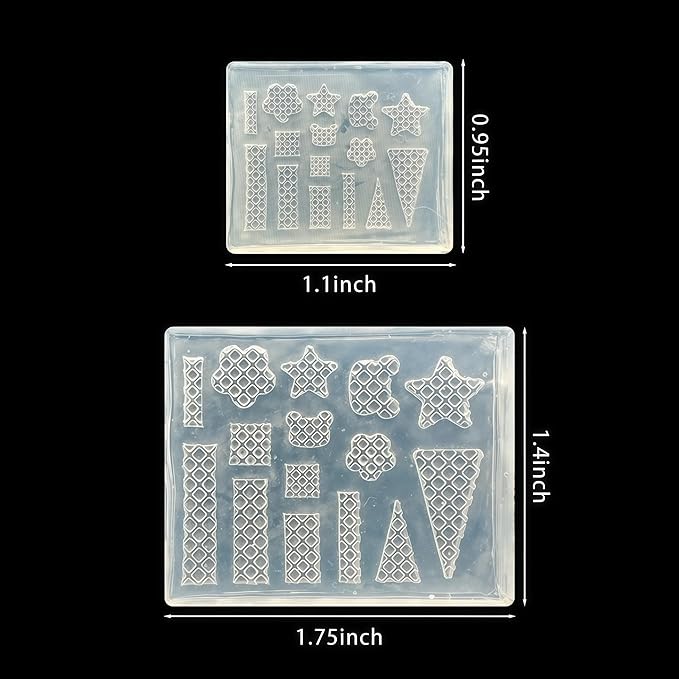 3D Waffles Gel Nail Art Mold Arts Resin Biscuit Molds for Accessories Supplies Dessert Silicone Tools Nails Style