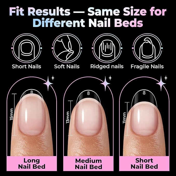 UNA GELLA Oval Gel Nail Tips Short 15 Sizes 300PCS Pre-Etched Clear Acrylic Nail Tips Easy DIY Salon Oval Almond Press On Nails Snug Fit Full False Fake Tips Extensions Long-Lasting Hold