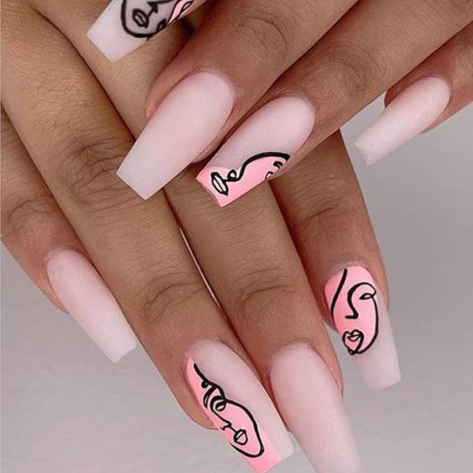 Nail Gel-X Natural Coffin Medium Tips Set - NeVi USA Premium Quality, 600 Tips in 12 Sizes - Complete DIY Nail Extension Kit | No Size 00 Included#10&11 are in the same section #10