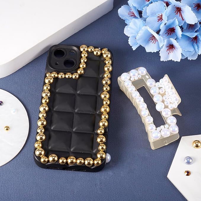Craftdady 3600Pcs Nail Art Rhinestone Pearls Flatback Nail Charms Pearl Beads with Pickup Pencil Resin Gems Nail Decal Stickers for Crafts Nail Arts Jewelry Making