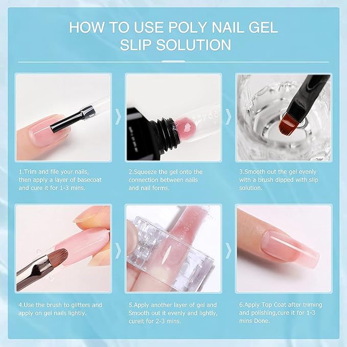 Slip Solution Liquid Poly Nail Gel Slip Solution for Poly Nail Gel Nails Slip Solution 1.35FL.OZ