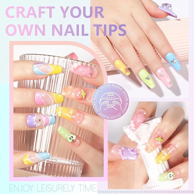 ABAC Pastel Shimmer Solid Gel Nail Polish,Ombre Gel Polish for Pat Painting,Spring&Summer Easter Hema-free 24 Colors Soak Off Gel Polish Kit w/Nail Art Brush for Salon and Nail Art DIY at Home