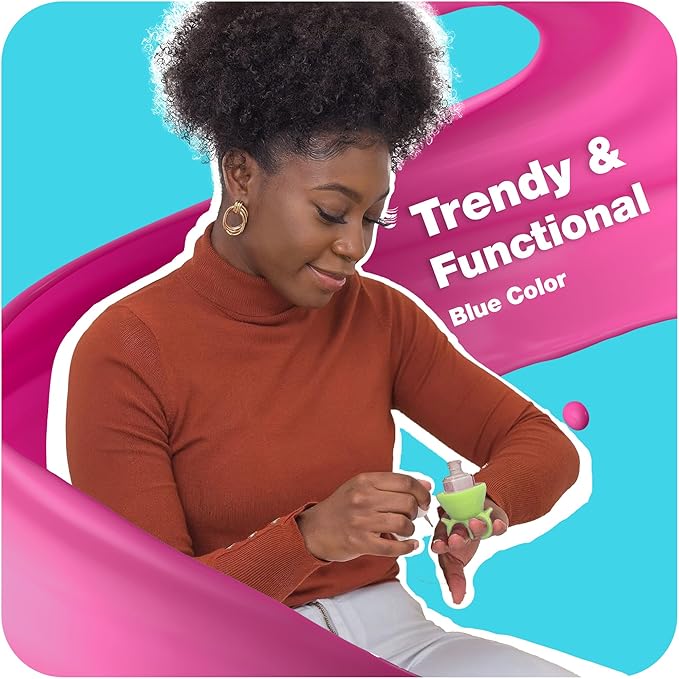 tweexy Wearable Nail Polish Holder Ring - Nail Polish Bottle Holder for Easy Application | Perfect for Fingernail Painting, Manicure & Pedicure | Nail Polish Accessories (California Green)