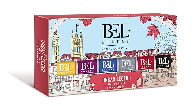 BL Urban Legend Luxury 6 Pack Multi-color Nail Polish Set - The Queen Of Deluxe - The Perfect Set For The Perfect Stylish Manicure - A Professional Quality Quick Dry Set For True Connoisseurs