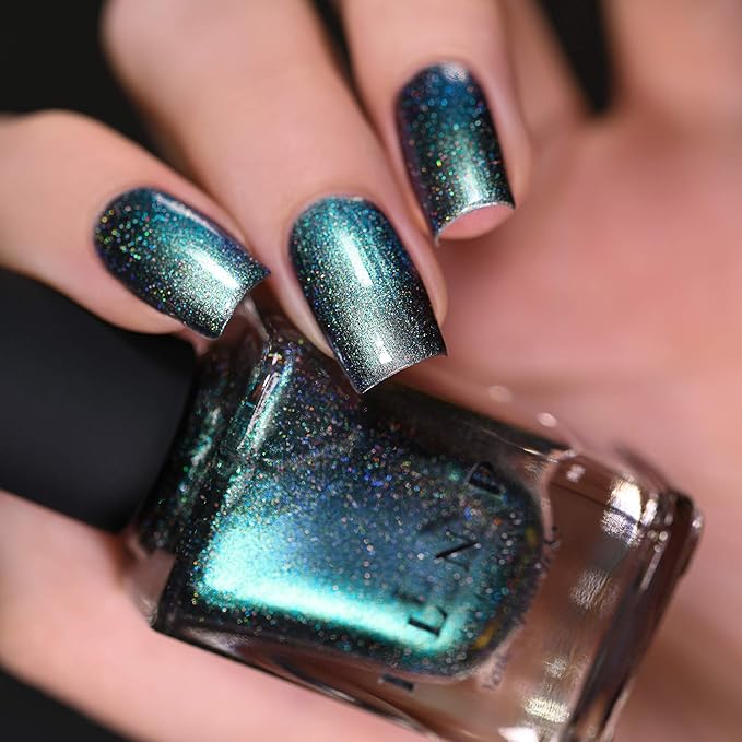 ILNP Stardust (H) - Unique Silver to Teal Holographic Ultra Chrome Nail Polish