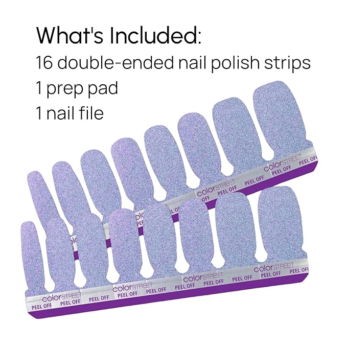 Color Street Purple Passion Glitter Nail Strips