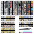 Artdone 12 boxes Nail Rhinestones,Nail Gems Nail Diamonds,Nail Art Studs Nail Crystals Nail Sequins for Nails Kit with 1 Tweezers and 3 Pen for Nail Art Supplies Accessories……