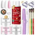 SAVILAND Acrylic Nail Kit : Christmas Nails Kit Acrylic Set EMA Monomer Brush for Long Lasting Nails DIY at Home Beginner Friendly Christmas Gift Set