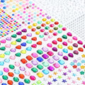 Gem 1392Pcs Self-Adhesive Rhinestone DIY Craft Glitter Stickers, 12 Shapes Suitable for Crafts, Body, Nails, Makeup, Festivals