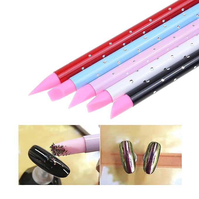 Kare & Kind Nail Art Design Dotting Painting UV Gel Pen Tools - 20x Nail Art Accessories - 15x Nail Art Brushes, 5x Double Ended Sculpting and Dotting Pen - DIY, Home, Salon, Professional Use