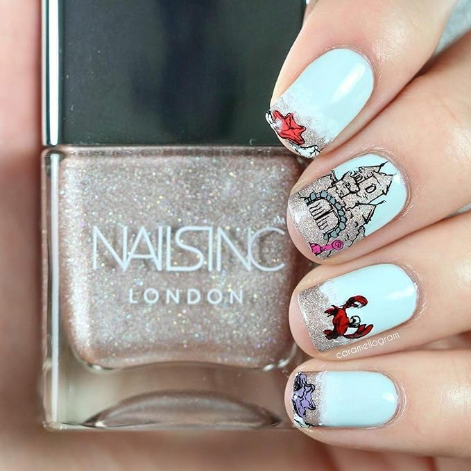 Whats Up Nails - B056 Coasting to the Sea Stamping Plate for Nail Art Design