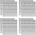 PATIKIL 1320 Pcs Acrylic Gem Sticker, 4 Size 3/4/5/6mm Self Adhesive Rhinestones Face Gem Stones Bling Jewelry for Nail Art Craft Clothes DIY Makeup Decoration Party, Black