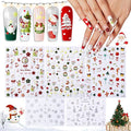 modelones Christmas Nail Stickers 3D Self-Adhesive nail decals Christmas Tree, Snowflakes, Santa Claus, Reindeer & Snowman, Winter Holiday Christmas DIY Nail Stickers for Women & Kids 5Pcs