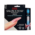 KISS Salon X-tend, Press-On Nails, Nail glue included, Tone', Medium Pink, Long Size, Coffin Shape, Includes 30 Nails, 5Ml Led Soft Gel Adhesive, 1 Led Lamp, 1 Prep Pad, 1 Manicure Stick, 1 Mini File