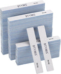 100 Count 80/80 Grit Rectangle Nail Files Reusable Coarse Nail File Double Sided Emery Boards Manicure Tools for Acrylic Nails