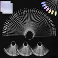 200PCS Clear Swatches for Nail Polish with Number Stickers, Oval Nail Swatches Nail Color Display Sticks for Gel Polish, Nail Art Practice Tips for Technicians & DIY Salon Use
