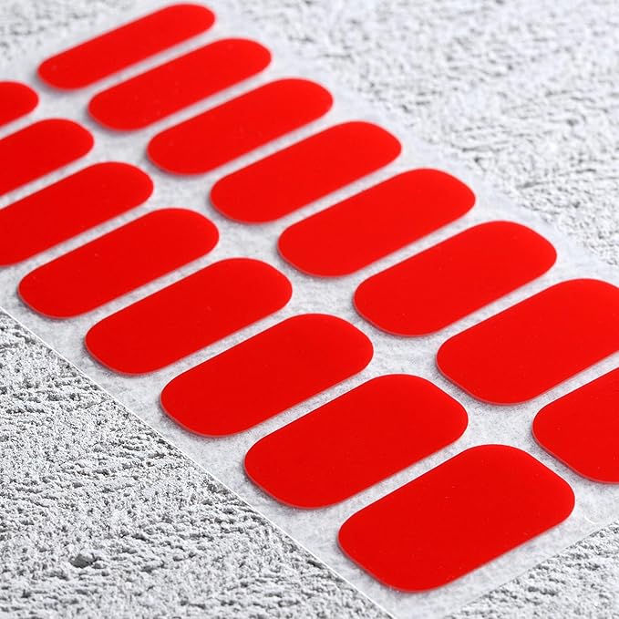 Nail Polish Strips, 32PCS Salon Quality Wraps, Long Lasting Gel Nail Stickers for Women Easy Apply& Remove (Passion Love red)
