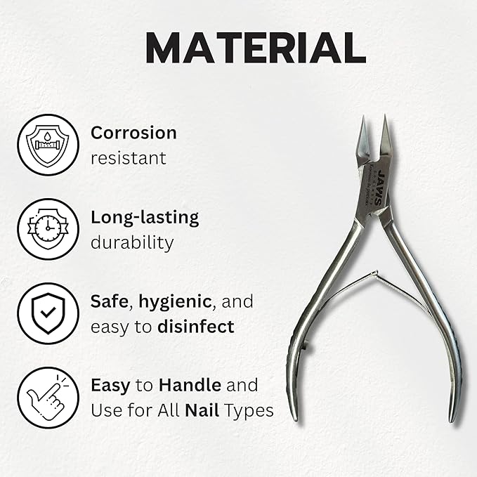 Small Surgical-Grade Toe Nail Clippers - Jaws Podiatry Stainless Steel Double Action Toenail Clippers for Thick Toenails - Ingrown Cuticle Nippers - Manicure Tools - Pedicure Tools